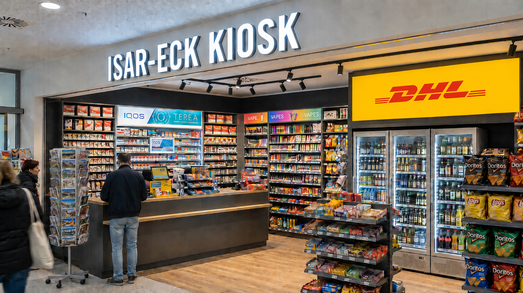 Isar-Eck Kiosk am Fluss