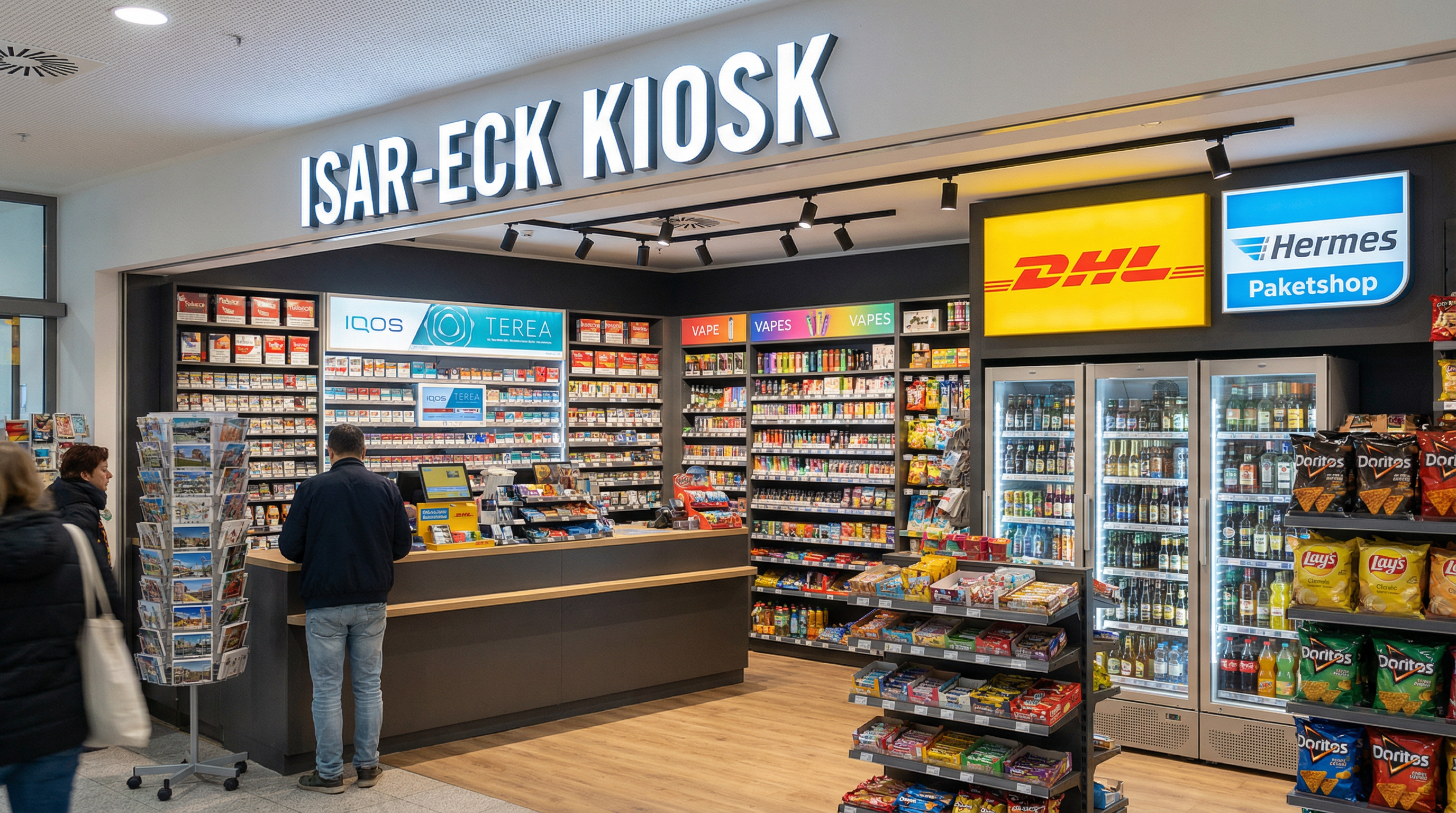 Isar-Eck Kiosk am Fluss